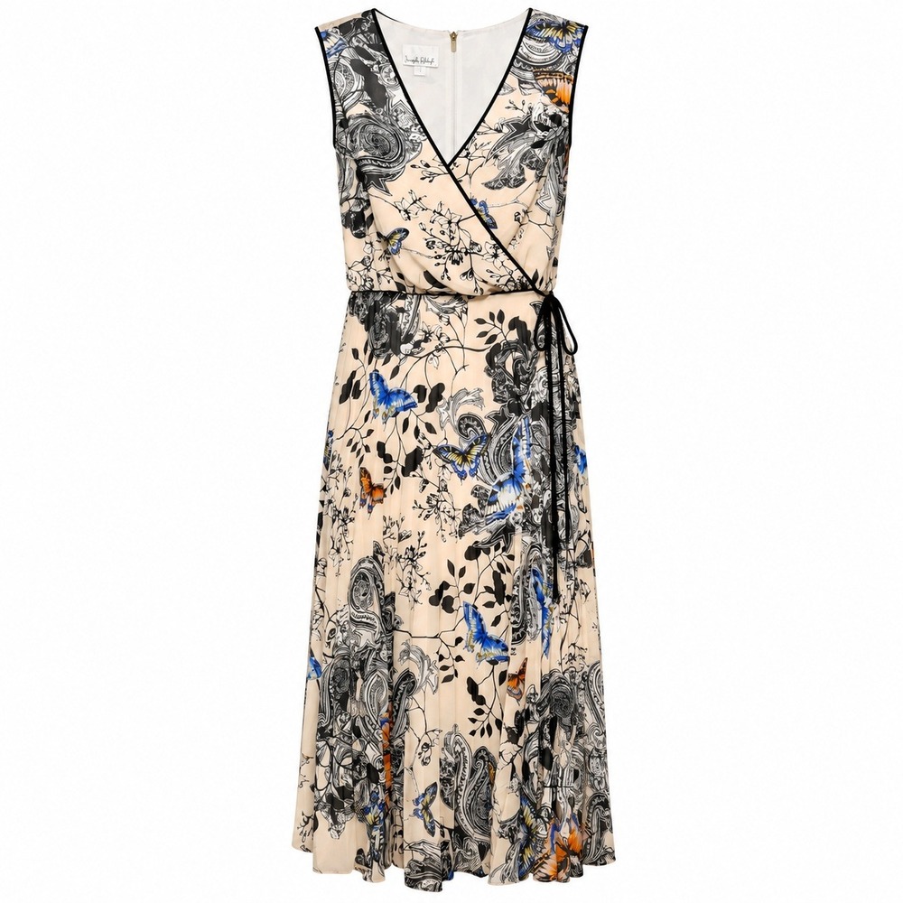 Donna Morgan Whimsygoth Butterfly Paisley Pleated Maxi Dress Women 12 Fairycore